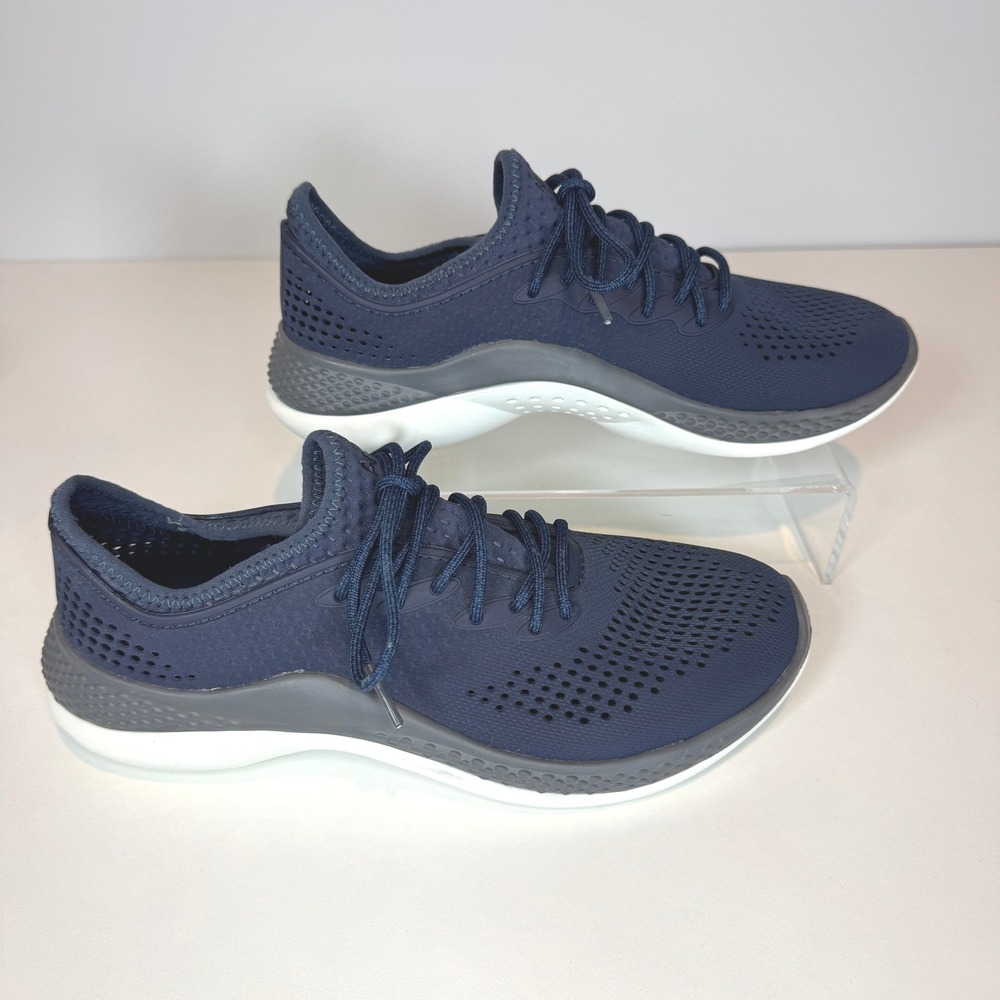 Crocs LiteRide 360 Pacer Womens 7 Navy Blue Grey Athleisure Minimalistโ Comfort